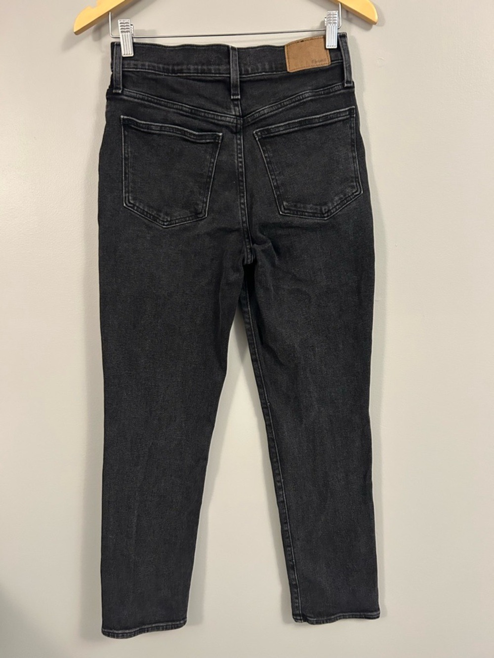 Madewell The Perfect Vintage Jean High-Rise Black Straight Jeans Size 26 - Picture 3 of 8